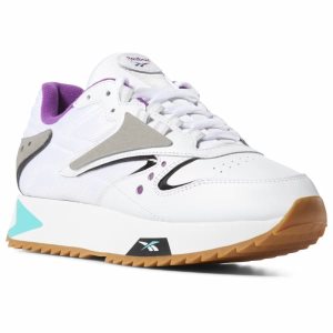 Reebok Classic Leather ATI '90s Turnschuhe Damen - Weiß/Türkis/Schwarz - DE 561-RJM